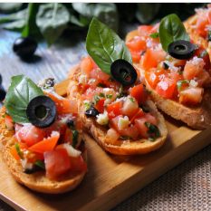 Tartare de tomates et sauce ketchup maison