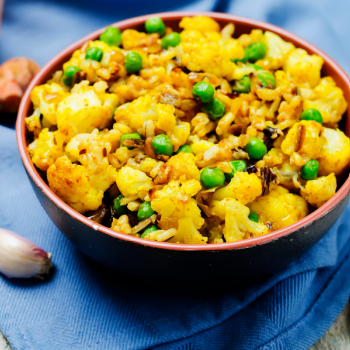 Chou-fleur et petits pois aux épices