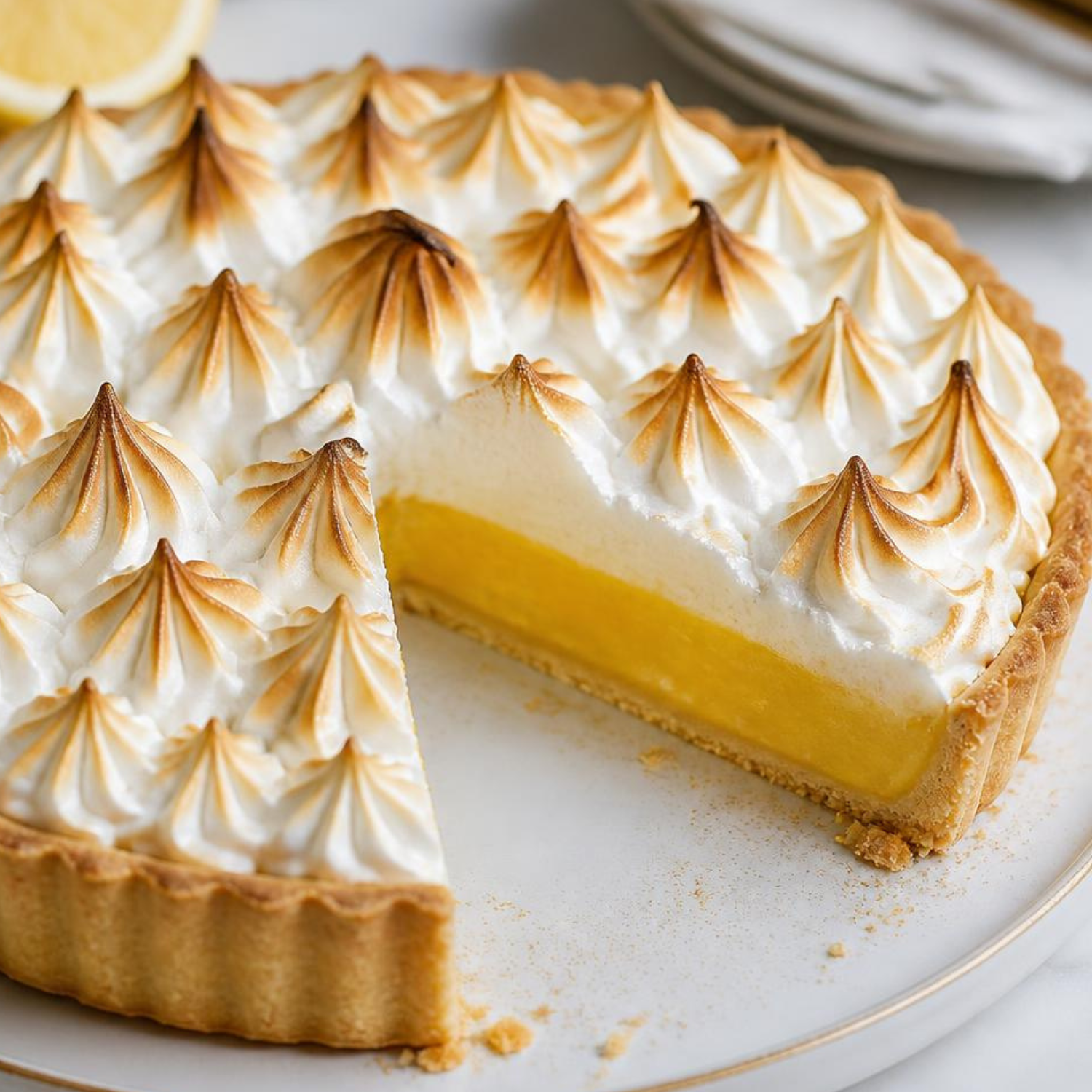 Tarte au citron meringuée